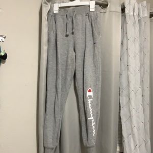 Kids large grey Champion sweatpants.